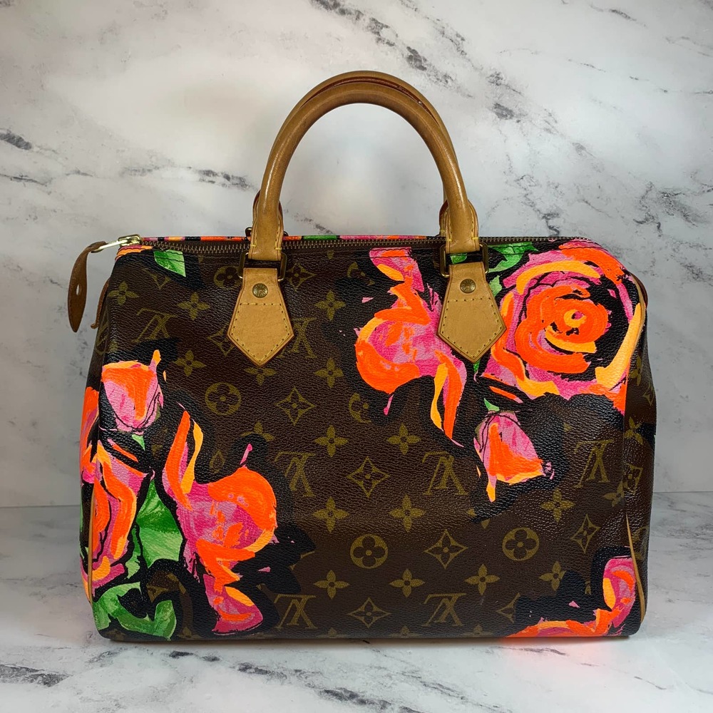 ❌❌ LOUIS VUITTON Monogram Roses Speedy 30 bag Stephen Sprouse vintage authentic - Picture 3 of 15